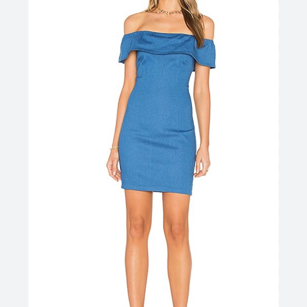WYLDR Strapless Blue Dress